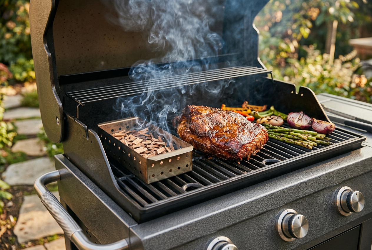 Là où il y a de la fumée, il y a du goût : fumer les aliments au barbecue à gaz