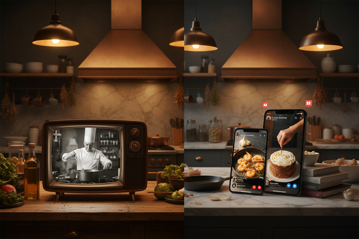 🍳 Les émissions culinaires : de la télévision au streaming et aux réseaux sociaux