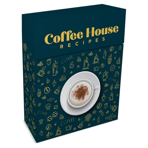 Recipe Card Deck - Coffee House Recipes: Hot & Cold Drinks, Sweet & Savory Treats 50 Cards with Photos